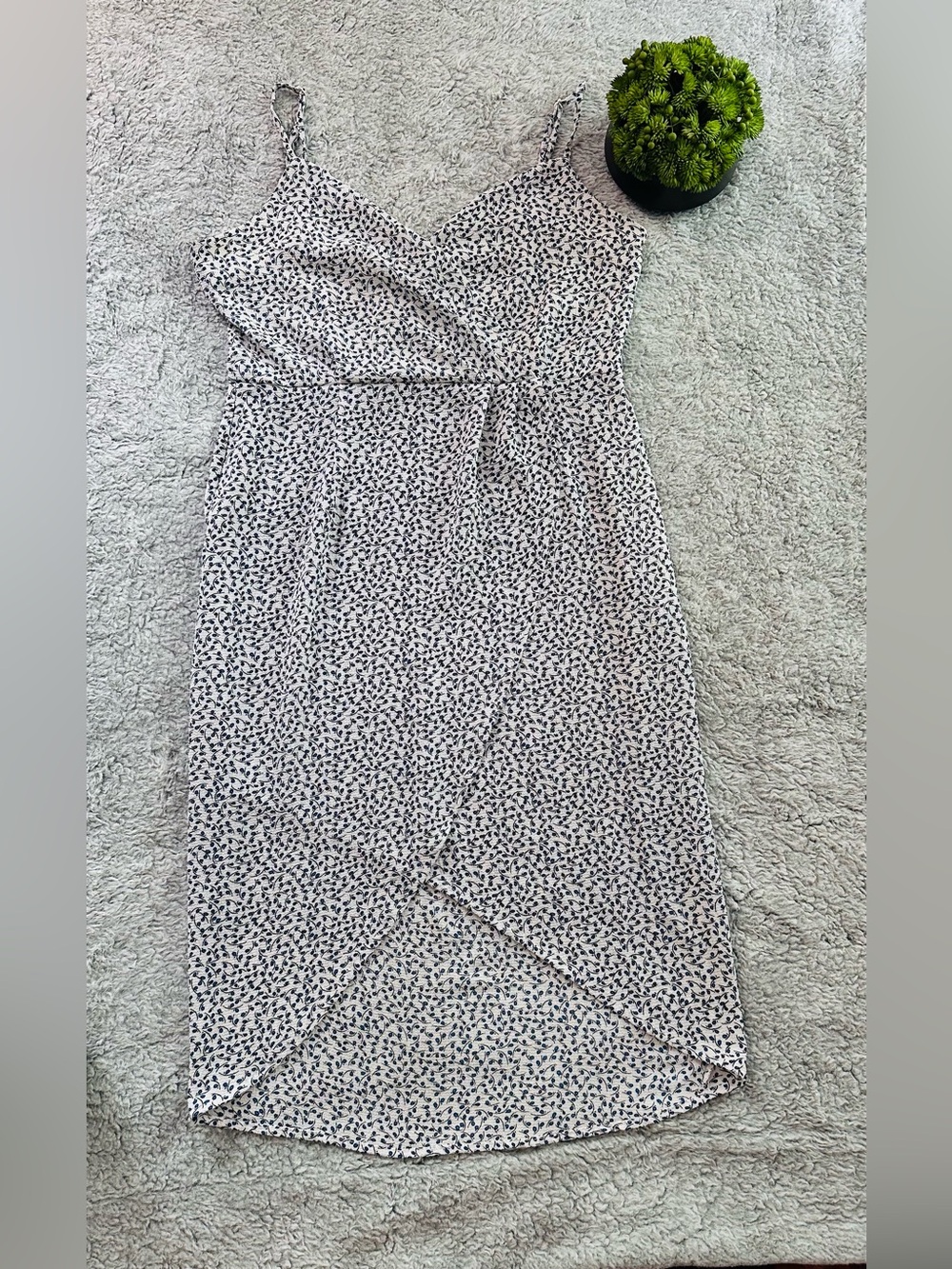 Fairycore Coquette Floral Midi Dress Dainty Blue White Dress everybody talks